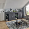 Étagère avec tiroir graphite hauteur 98 cm Jesy