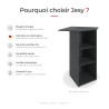 Étagère d'angle graphite Jesy