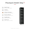 Étagère d'angle graphite 5 tablettes 185 cm Jesy