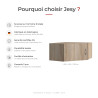 Surmeuble chêne clair pour armoire d'angle Jesy