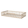 Lit enfant épicéa massif naturel avec barrière Bocage