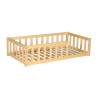 Lit enfant épicéa massif naturel avec barrière Bocage