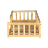 Lit enfant épicéa massif naturel avec barrière Bocage