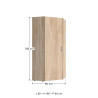 Armoire d'angle moderne chêne clair Jesy