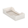Lit enfant 90x190 blanc bords arrondis avec sommier Nacelle