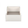 Lit enfant 90x190 blanc bords arrondis avec sommier Nacelle