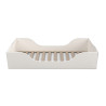 Lit enfant 90x190 blanc bords arrondis avec sommier Nacelle