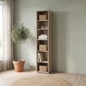 &Eacute;tag&egrave;re d'angle ch&ecirc;ne clair 5 tablettes 185 cm Jesy