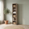 Étagère d'angle chêne clair 5 tablettes 185 cm Jesy