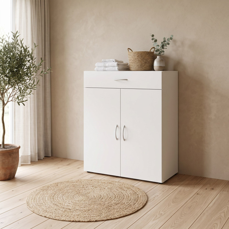 Commode 2P/1T blanche Jesy