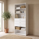 &Eacute;tag&egrave;re haute 3 tiroirs blanche 185 cm Jesy