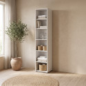 &Eacute;tag&egrave;re d'angle blanche 5 tablettes 185 cm Jesy
