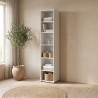 Étagère d'angle blanche 5 tablettes 185 cm Jesy