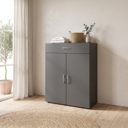 Commode 2P/1T graphite Jesy