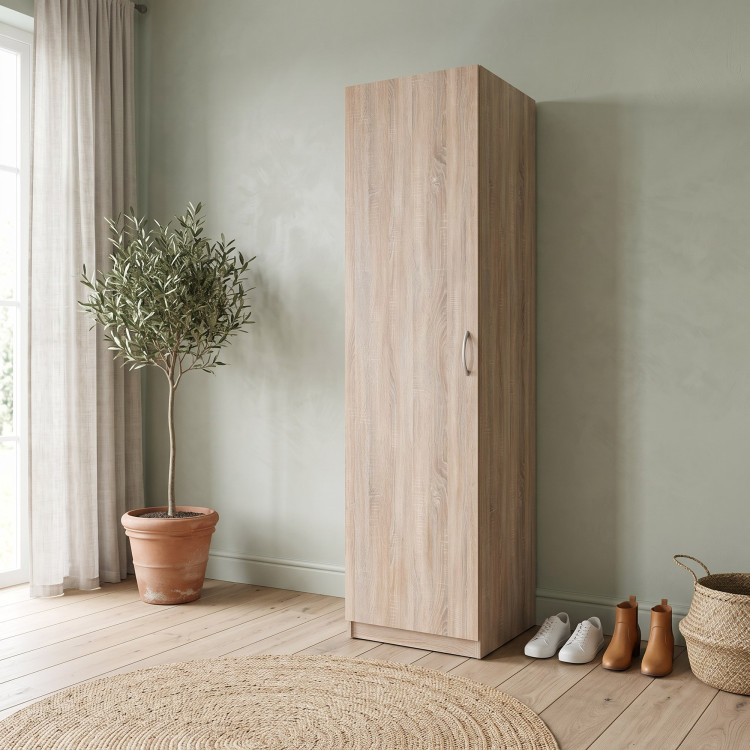 Armoire à chaussures chêne clair avec support profondeur 54 cm Jesy