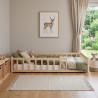 Lit enfant épicéa massif naturel avec barrière Bocage
