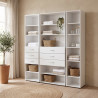 Étagère d'angle blanche 5 tablettes 185 cm Jesy