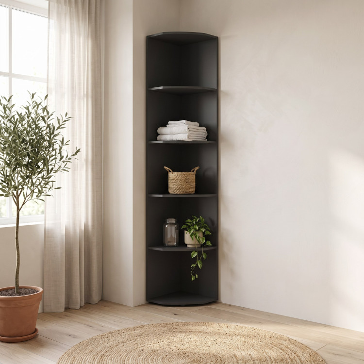 Étagère d'angle de buanderie moderne graphite Jesy