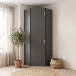 Surmeuble graphite pour armoire d'angle Jesy