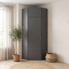 Surmeuble graphite pour armoire d'angle Jesy