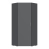 Armoire d'angle moderne graphite Jesy