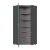 Armoire d'angle moderne graphite Jesy