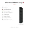 Étagère d'angle de buanderie moderne graphite Jesy