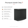 Surmeuble graphite pour étagère d'angle Jesy