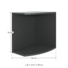 Surmeuble graphite pour étagère d'angle Jesy