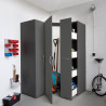 Armoire d'angle moderne graphite Jesy