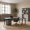 Ensemble de bureau contemporain gris Carlos