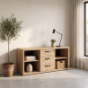 Meuble de rangement contemporain chêne doré Balto