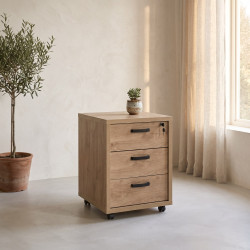 Caisson de bureau contemporain chêne doré Balto