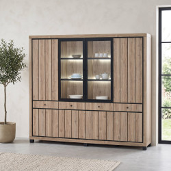 Vaisselier/argentier contemporain 241 cm chêne summer Eluard