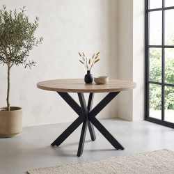 table de salle à manger ronde contemporaine chêne summer Eluard