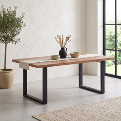Table à manger rectangulaire contemporaine chêne summer Eluard