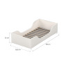 Lit enfant 90x190 blanc bords arrondis avec sommier Nacelle