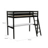 Lit mezzanine enfant épicéa massif noir avec bureau Valentin