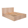Lit coffre adulte contemporain chêne blanchi avec sommier Merlin