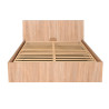 Lit coffre adulte contemporain chêne blanchi avec sommier Merlin