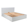 Lit coffre adulte contemporain blanc avec sommier Merlin