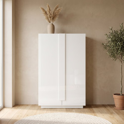 Vaisselier/argentier moderne blanc laqué brillant Uranus