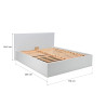 Lit coffre adulte contemporain blanc avec sommier Merlin