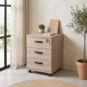 Caisson de bureau contemporain ch&ecirc;ne clair Othello