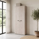 Armoire haute de bureau contemporaine 90 cm ch&ecirc;ne clair Othello