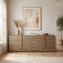 Buffet/bahut contemporain 2 portes/3 tiroirs ch&ecirc;ne mercure Uranus