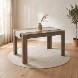 Table de salle à manger contemporaine chêne mercure Uranus
