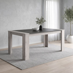 Table de salle à manger contemporaine chêne gris Talisman