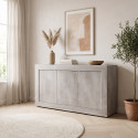 Buffet/bahut contemporain 160 cm pin blanc Agathe