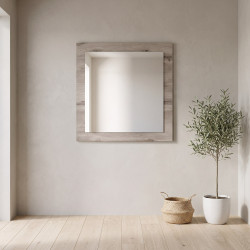 Miroir carré de salle à manger chêne canada Emilia
